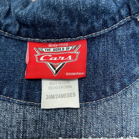 Disney Pixar Cars Vintage Jean Jacket 24 Months Lighting McQueen - Picture 4 of 5